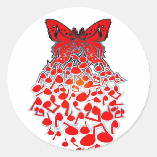 Butterfly_Effect Ronde Sticker (Voorkant)