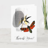 Butterfly en Bamboe Folded Wenskaart Kaart (Voorkant)