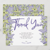 Butterfly en Bloemenmeisje Hartelijk dank Kaart (Voorkant / Achterkant)