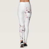 Butterfly en Cherry Blossom Mauve Leggings (Achterkant)