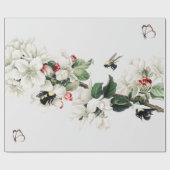 BUTTERFLY EN CHERRY BLOSSON Wrapping Paper Cadeaupapier (Vlak)