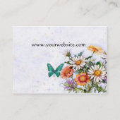 Butterfly en Daisies Visitekaartje (Achterkant)