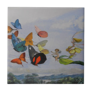 Butterfly en Fairy Queen Butterflies Fairies Tegeltje