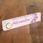 Butterfly en harten naambordje (Zijkant)