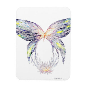 Butterfly en lotus magneet