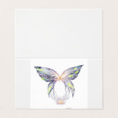 Butterfly en lotus visitekaartjes (Buitenkant ongevouwen)