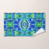 Butterfly en Medallion Batik Pattern in Blue Bad Handdoek (Handdoek)