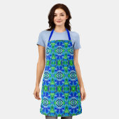 Butterfly en Medallion Batik Pattern in Blue Schort (Gedragen)