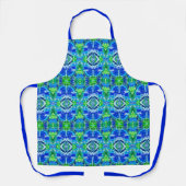 Butterfly en Medallion Batik Pattern in Blue Schort (Voorkant)