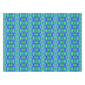 Butterfly en Medallion Batik Pattern in Blue Tafelkleed (Voorkant (Horizontaal))