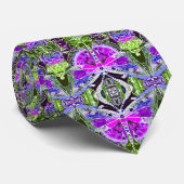 Butterfly en Medallion Batik Pattern in Violet Stropdas (Opgerold)