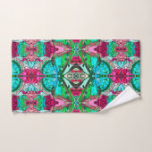 Butterfly en Medallion Batik Pattern Turquoise Bad Handdoek (Handdoek)
