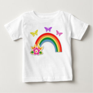 Butterfly en Rainbow T Shirt voor Toddler Girls