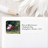 Butterfly en Roos van Sharon-Adresetiketten Etiket (Insitu)