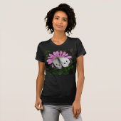 Butterfly en Roze Bloem Dames T Shirt (Voorkant volledig)