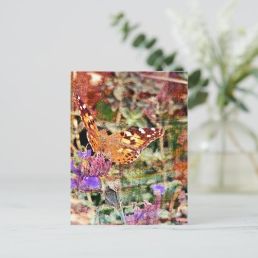Butterfly en Rust Briefkaart (Staand voorkant)