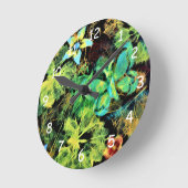 Butterfly en ventilator Rodilius Round Wall Clock Ronde Klok (Hoek)