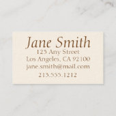 Butterfly en wijnstokken Shabby Chic Calling Cards Contactkaartje (Achterkant)