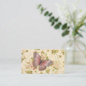 Butterfly en wijnstokken Shabby Chic Calling Cards Contactkaartje (Staand voorkant)