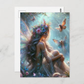 Butterfly Fairy Briefkaart (Voorkant / Achterkant)