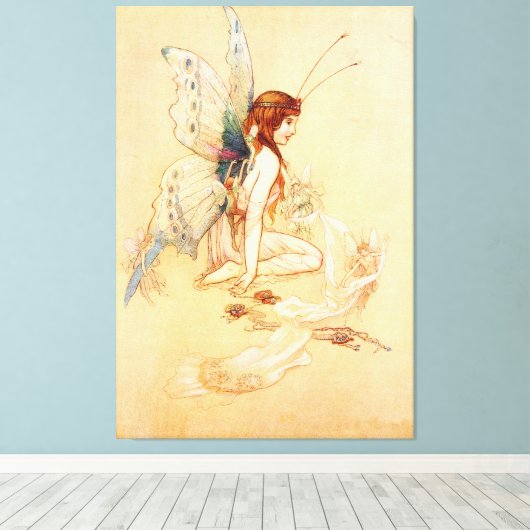 Butterfly Fairy Canvas Afdruk (Insitu (Houten vloer))