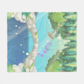 Butterfly Fairy Fleece Deken (Voorkant (Horizontaal))