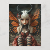 Butterfly Fairy Woman Briefkaart (Voorkant)
