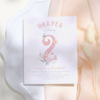 Butterfly Fairytale Girl Birthday Party Briefkaart