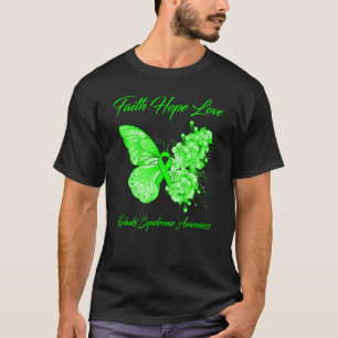 Butterfly Faith Hope Love Kabuki Syndrome Awarenes T-shirt