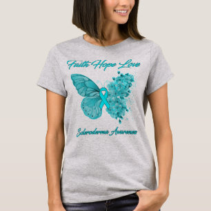 Butterfly Faith Hope Love Scleroderma Awareness T-shirt