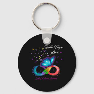 Butterfly Faith Hope Love Sickle Cell Anemia AWare Sleutelhanger