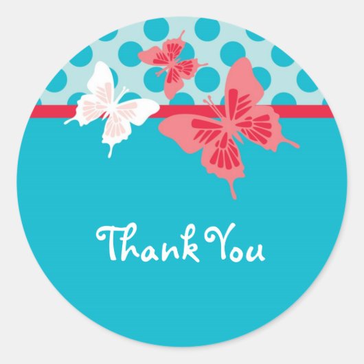 Butterfly Favor Sticker (Voorkant)
