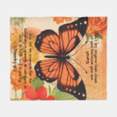 Butterfly Fleece Blanket 1 Timothy 4:12 (Voorkant (Horizontaal))