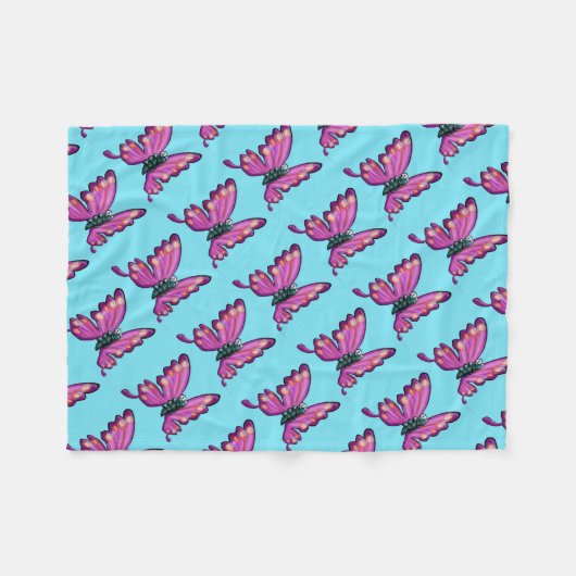 Butterfly Fleece Deken (Voorkant (Horizontaal))