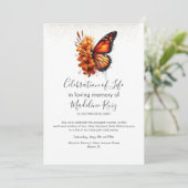 Butterfly Floral Botanische viering van het leven Kaart (Staand voorkant)