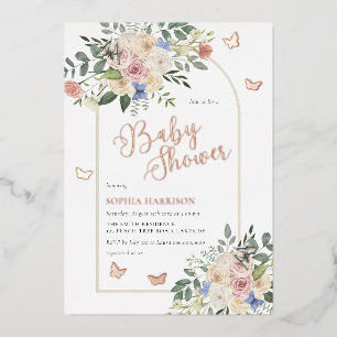 Butterfly Floral Bouquet Arch Folie Uitnodiging