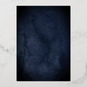 Butterfly Floral Navy Quinceanera Folie Uitnodiging (Achterkant)