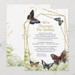 Butterfly Floral we gaan ons huwelijk afbreken Feestdagenkaart