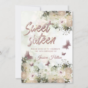 Butterfly florale tuinzoet zestien kaart
