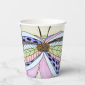 Butterfly Flower Blank Papieren Bekers (Achterkant)