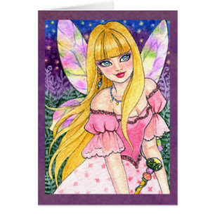 Butterfly Flower Fairy Fantasy Card van Ann Howard