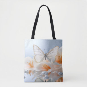 Butterfly Flower Natuur Serene Tranquil Draagtas
