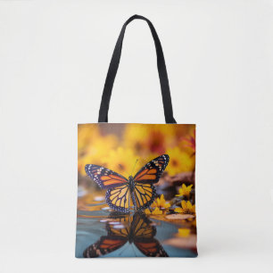 Butterfly Flower Natuur Serene Tranquil Draagtas