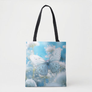 Butterfly Flower Natuur Serene Tranquil Draagtas