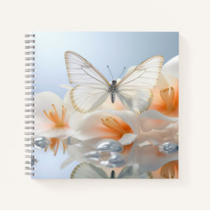 Butterfly Flower Natuur Serene Tranquil Notitieboek