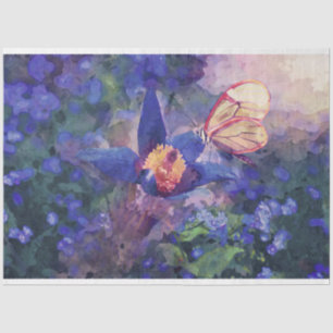 Butterfly Flowers Decoupage Tissue Paper Tissuepapier