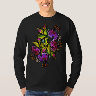 Butterfly Flowers Natuur Tuin Tuinieren Bloemen T-shirt