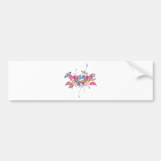 Butterfly Flute Bumpersticker (Voorkant)