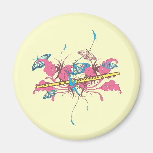 Butterfly Flute Magneet (Voorkant)