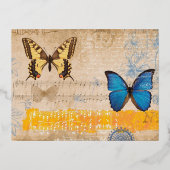 Butterfly Folie Feestdagen Briefkaart (Voorkant)